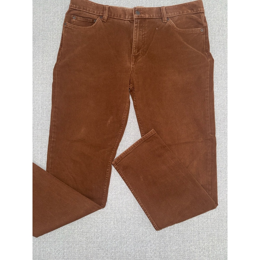 Banana Republic 35x32 Slim Fit The Traveler Pants Brown Cotton Stretch Chino
